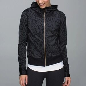 Lululemon Namaskar Hoodie 10 Animal Swirl Luon Full‎ Zip Yoga Athleisure